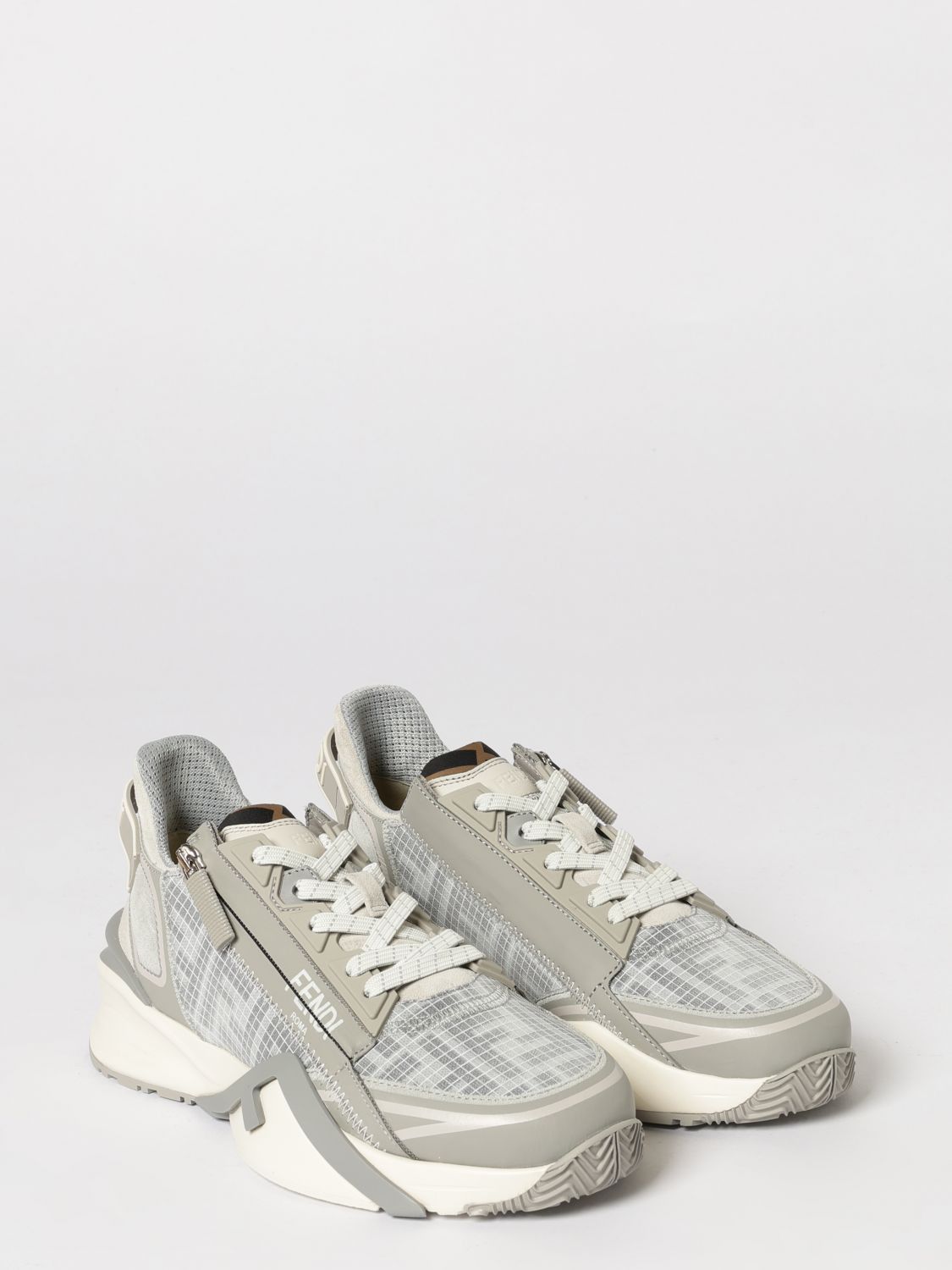 Fendi Fendi Sneakers Men Grey Size US 10 / EU 43 - 2 Thumbnail