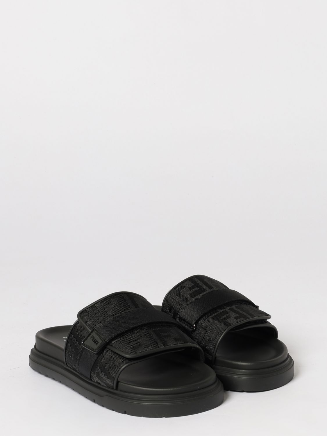 Fendi Fendi Sandals Men Black Size US 7 / EU 40 - 2 Thumbnail
