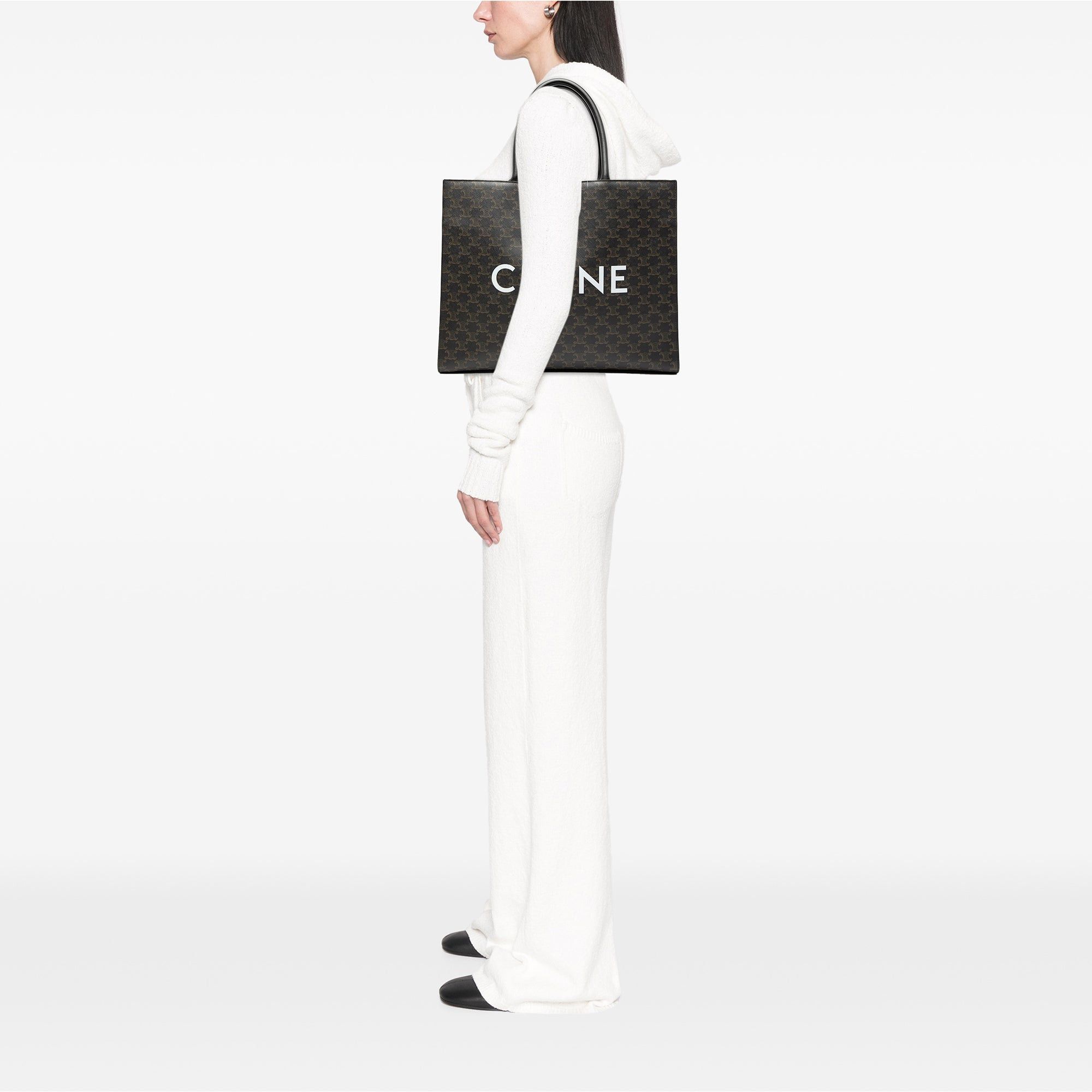 Celine Medium Triomphe Coated Canvas Cabas Horizontal Tote Size ONE SIZE - 7 Thumbnail