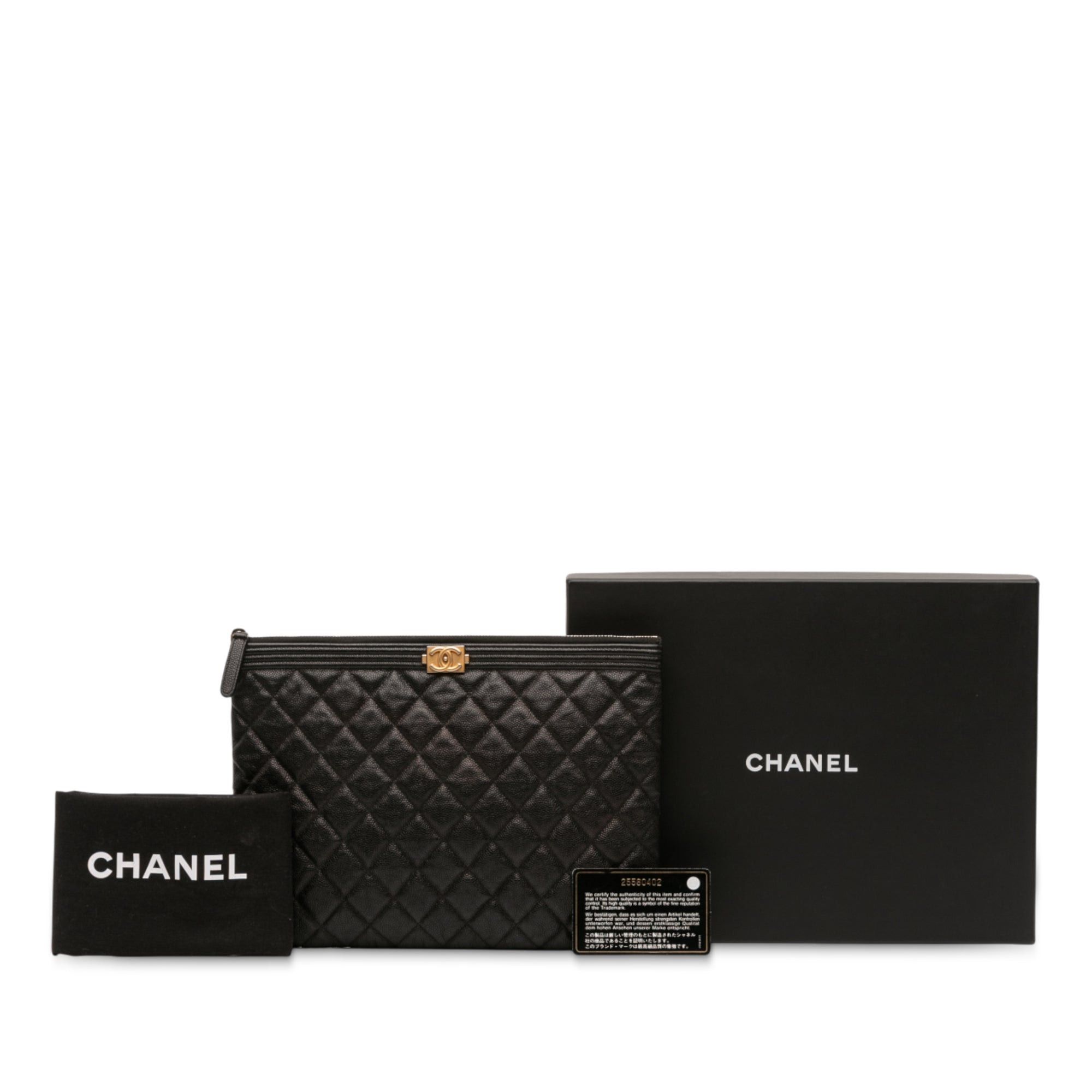 Chanel Medium Quilted Caviar Boy O Case Clutch Size ONE SIZE - 11 Thumbnail