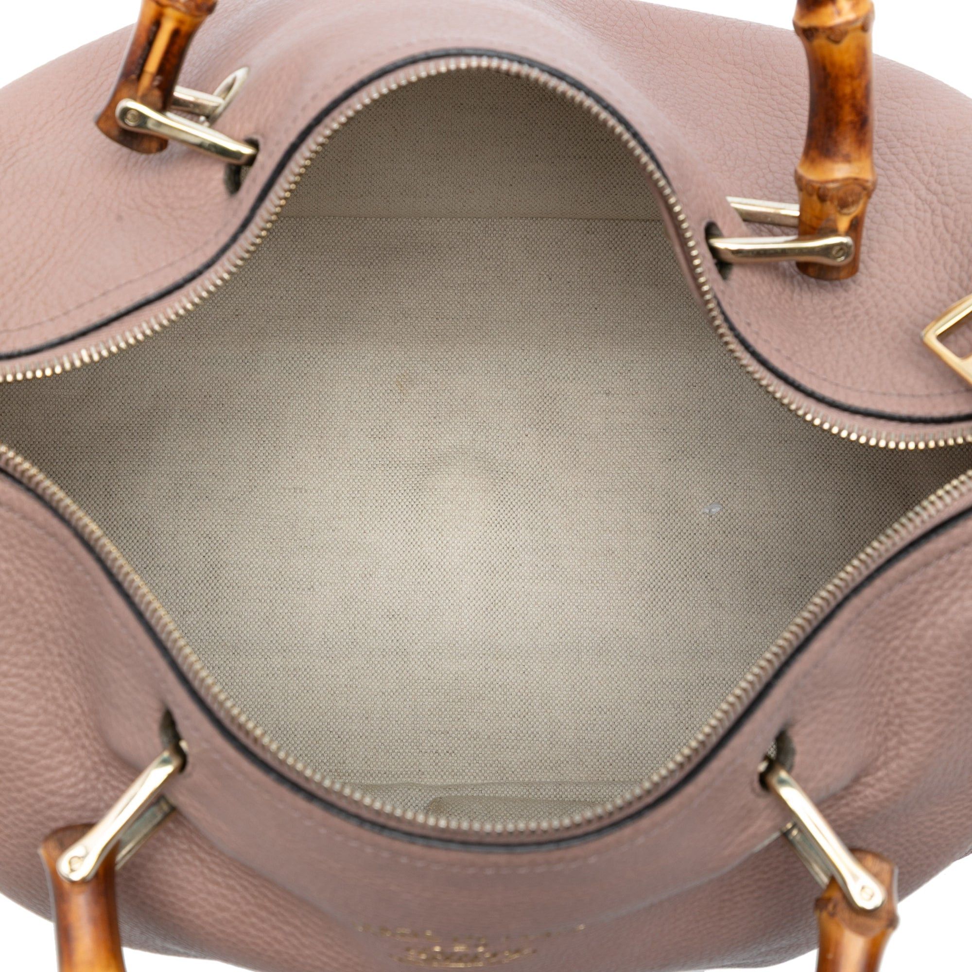 Gucci Medium Calfskin Bamboo Shopper Boston Bag Size ONE SIZE - 4 Thumbnail