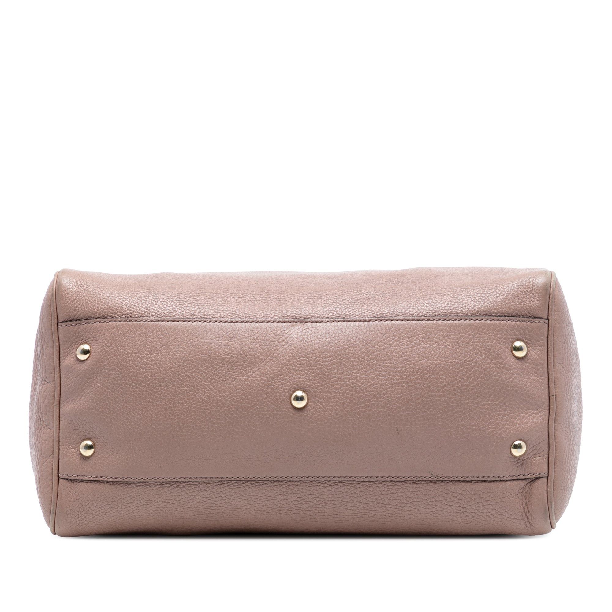 Gucci Medium Calfskin Bamboo Shopper Boston Bag Size ONE SIZE - 3 Thumbnail