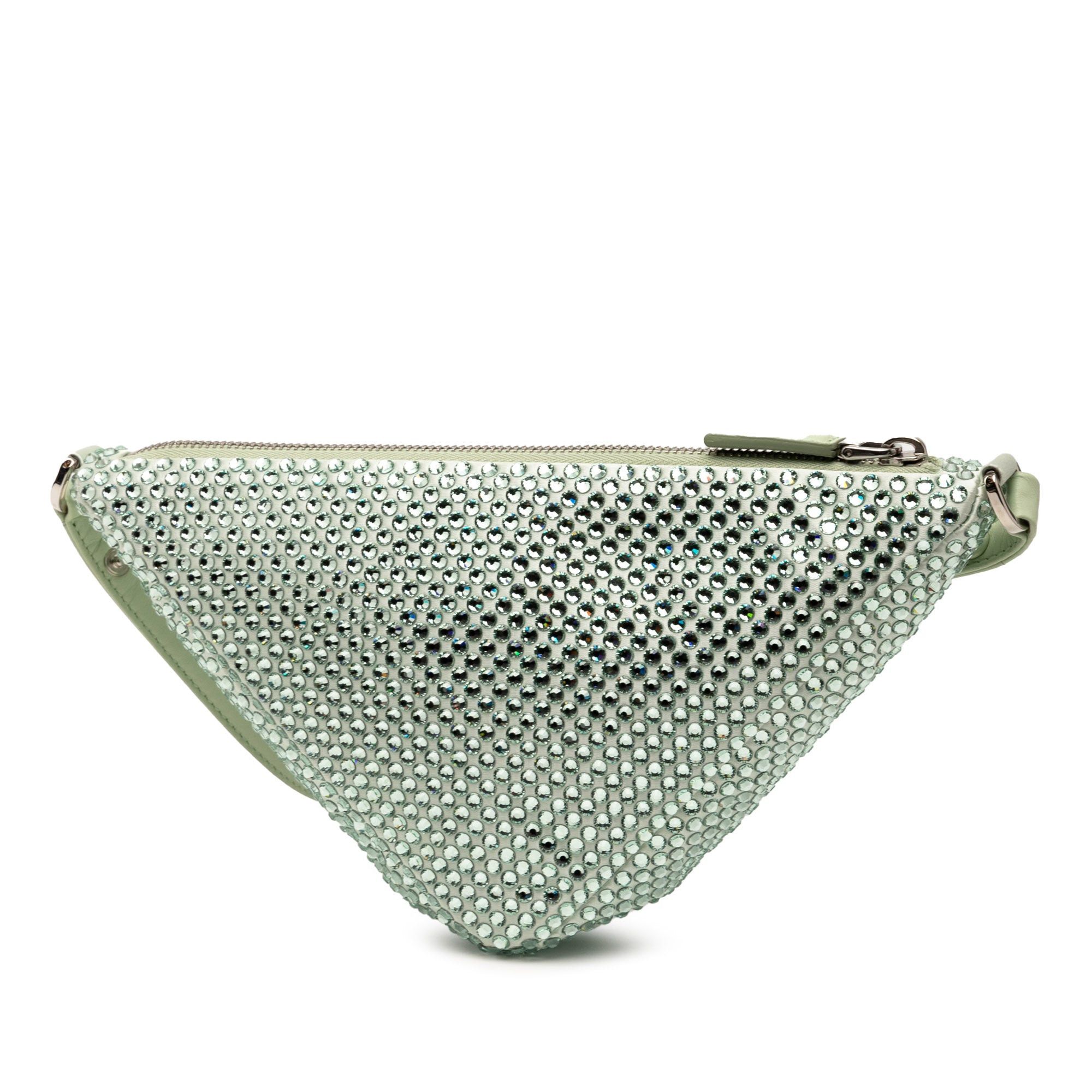 Prada Satin Crystal Embellished Triangle Pouch Size ONE SIZE - 2 Thumbnail