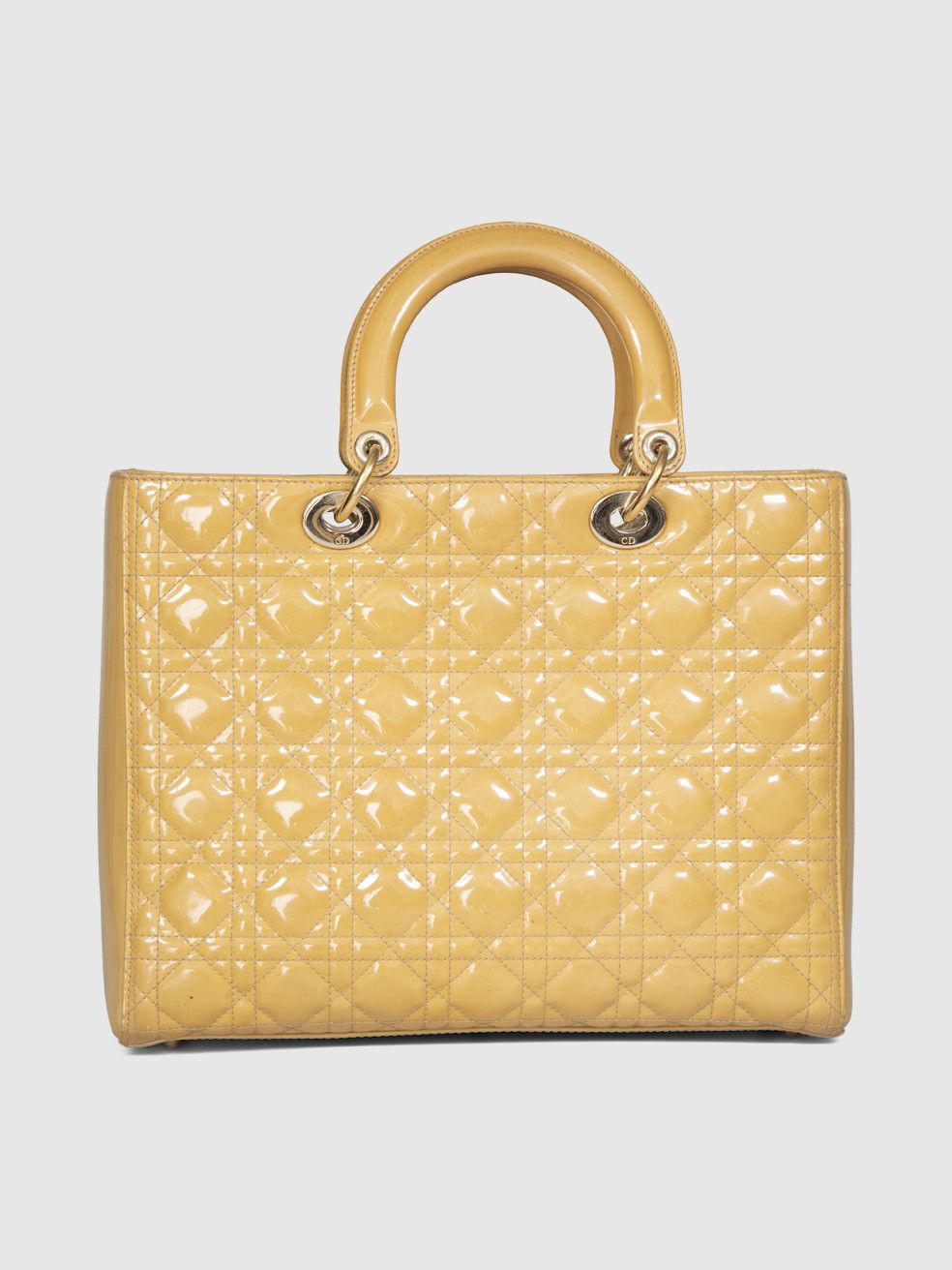 Dior 2011 Beige Patent Cannage Large Lady Dior Size ONE SIZE - 4 Thumbnail