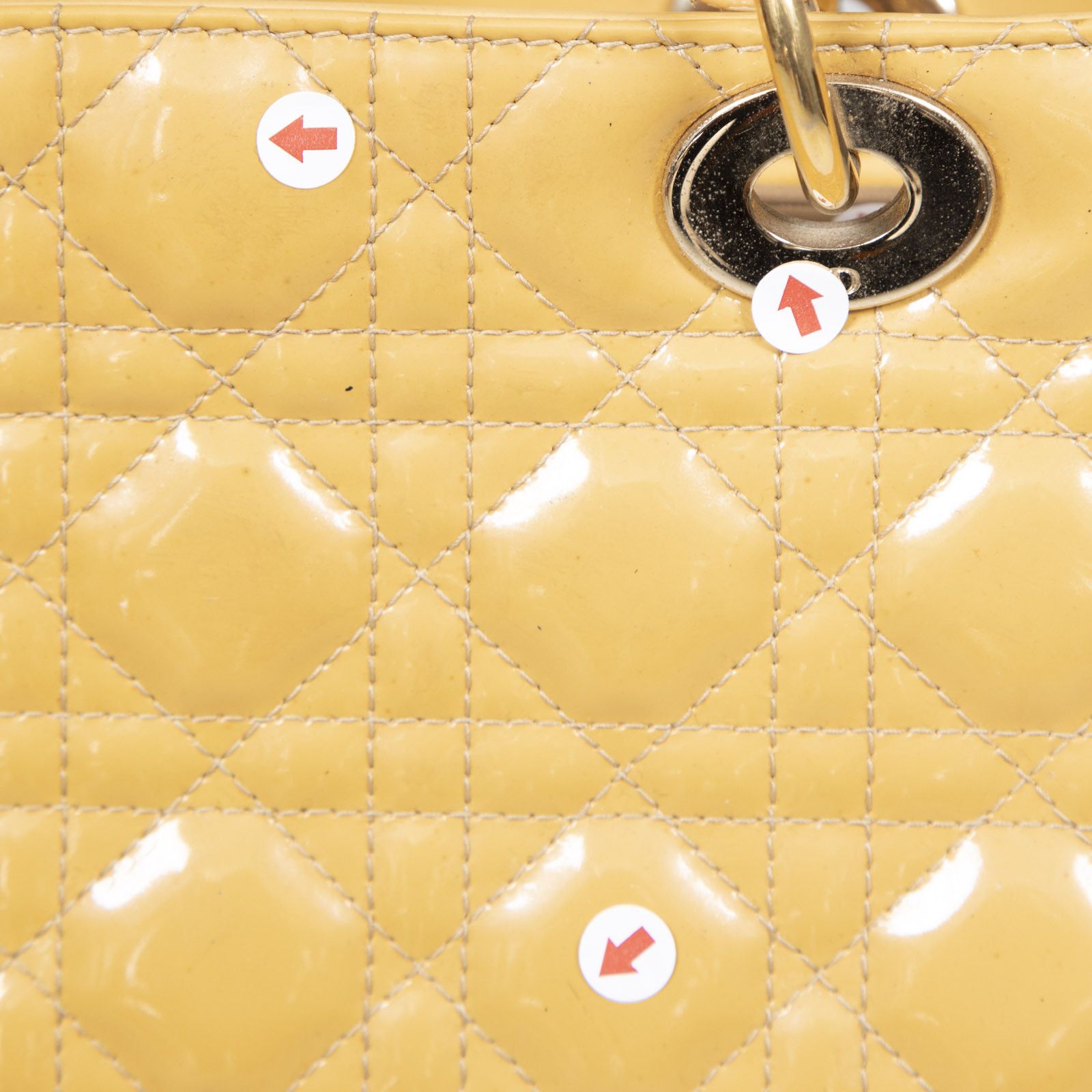 Dior 2011 Beige Patent Cannage Large Lady Dior Size ONE SIZE - 9 Thumbnail