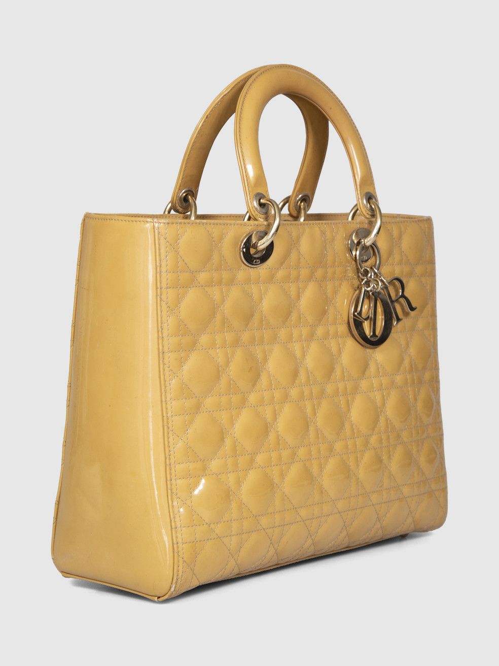 Dior 2011 Beige Patent Cannage Large Lady Dior Size ONE SIZE - 3 Thumbnail