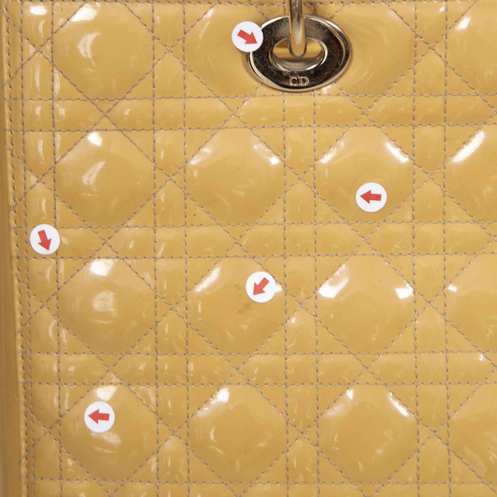 Dior 2011 Beige Patent Cannage Large Lady Dior Size ONE SIZE - 10 Thumbnail