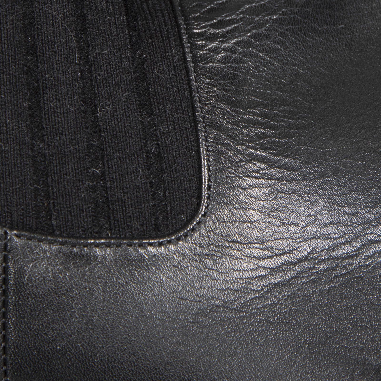 Loro Piana Black Leather Knit Panel Chelsea Boots Size US 9 / IT 39 - 5 Thumbnail