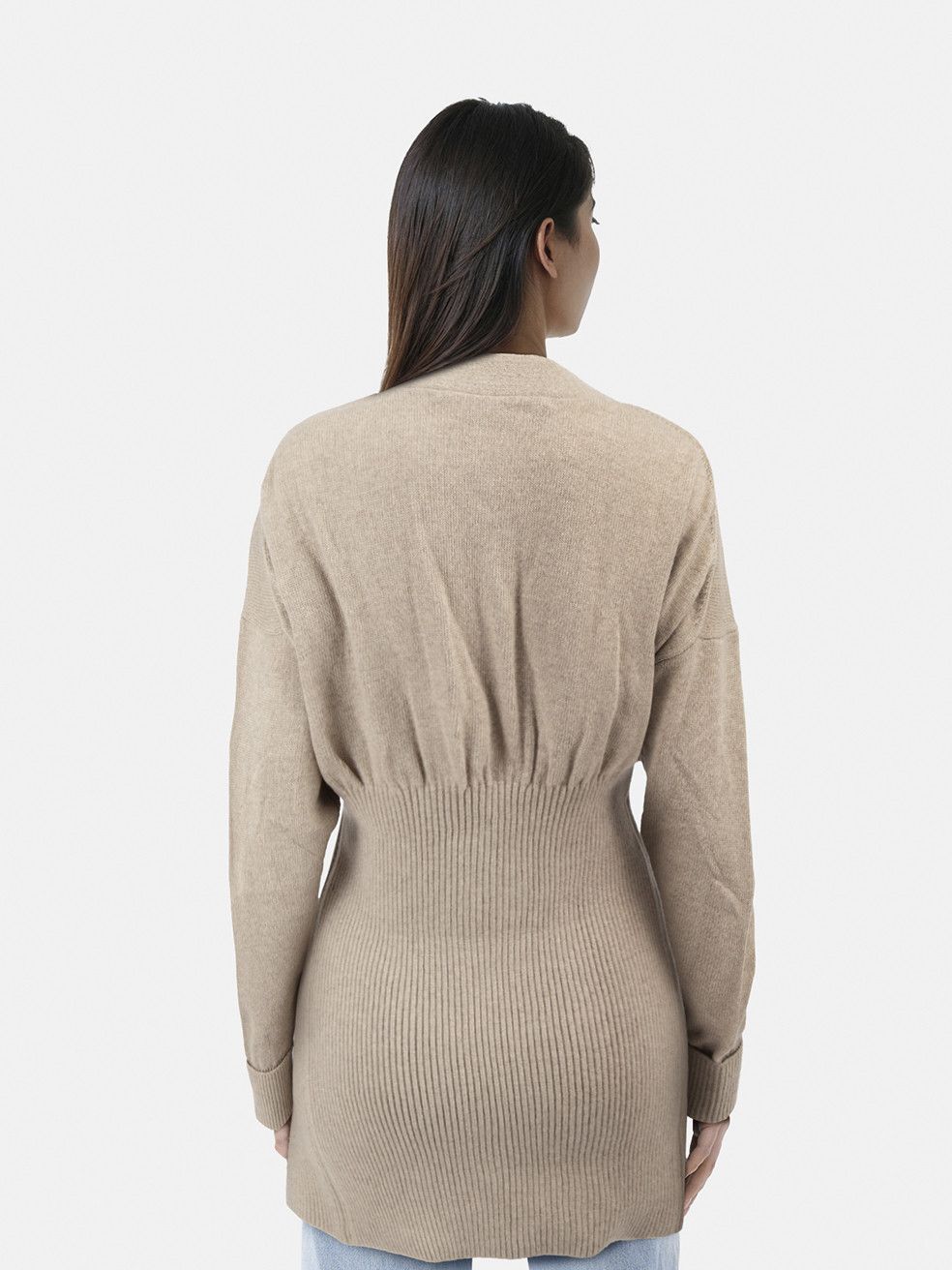 Alexander Wang Beige Wool Long Buttoned Cardigan Size S / US 4 / IT 40 - 2 Thumbnail