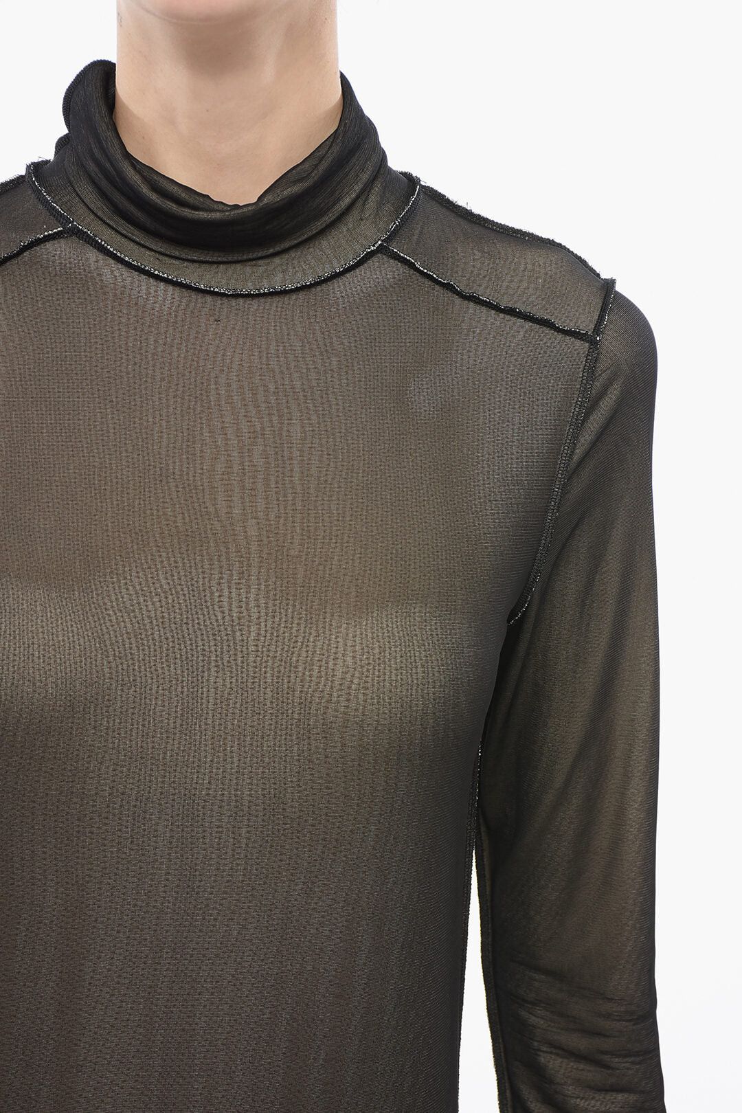Maison Margiela MM3 Viscose Double-Layer Bodysuit Size ONE SIZE - 3 Thumbnail