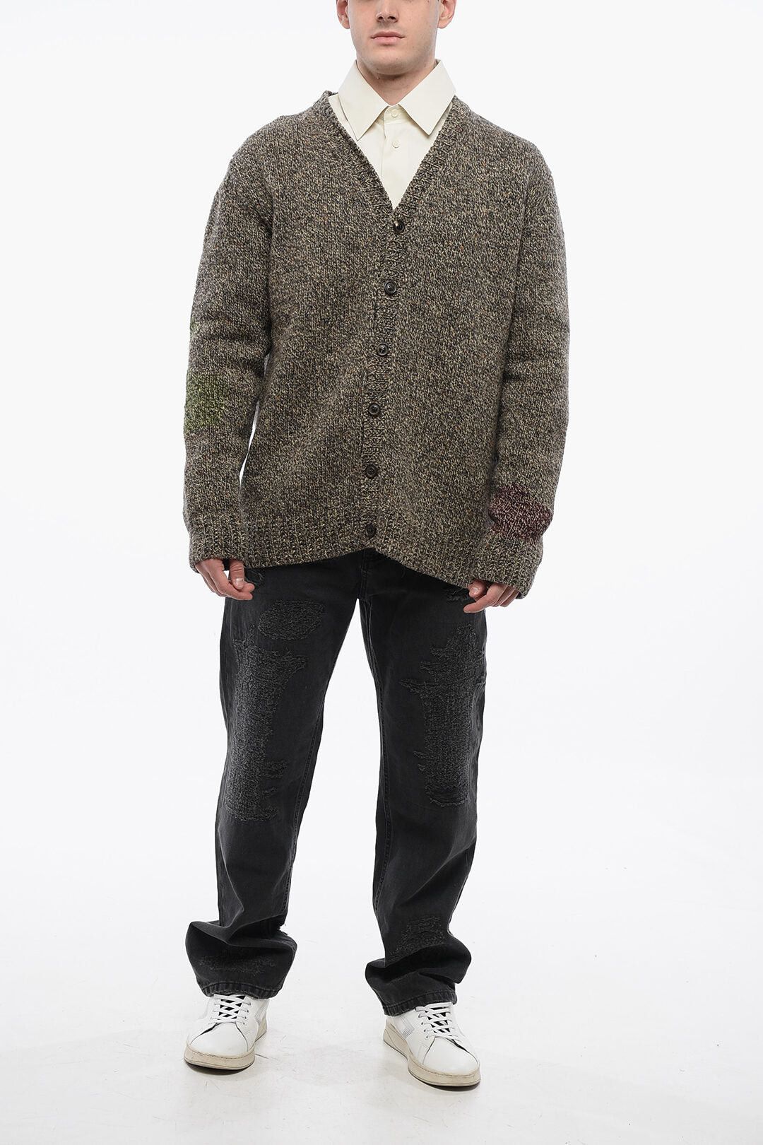 Maison Margiela MM1 Wool and Alpaca Cardigan with V-Neck Size US M / EU 48-50 / 2 - 4 Thumbnail