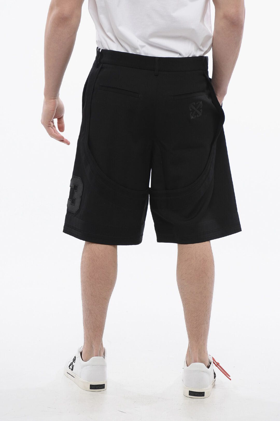 Off-White Varsity Shorts with Embroidery Size US 31 - 4 Thumbnail
