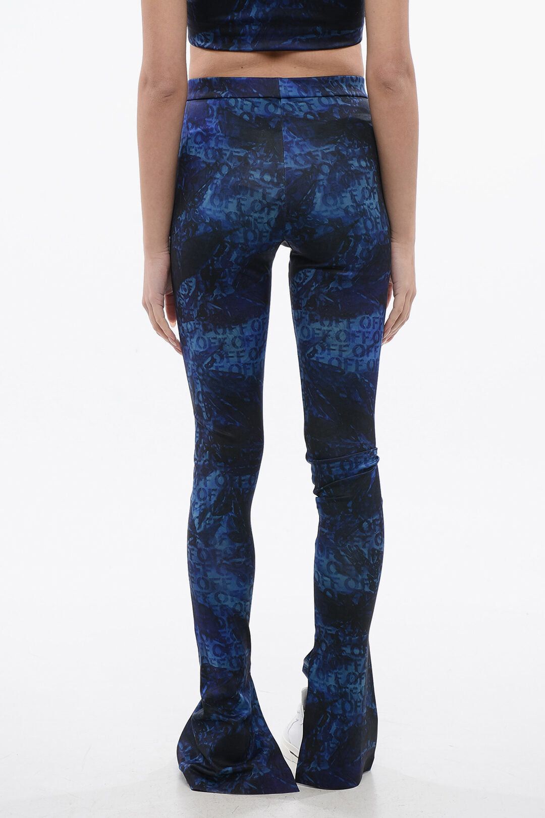Off-White Printed Leggings With Side Slits Size 27" / US 4 / IT 40 - 2 Thumbnail