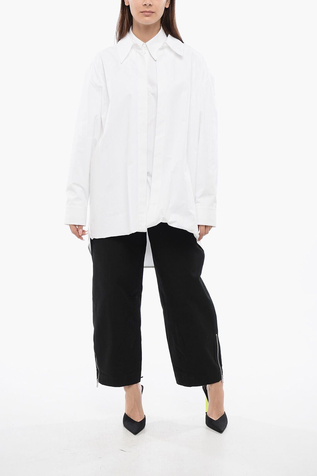Jil Sander Poplin Oversized Shirt with Asymmetric Cut Size M / US 6-8 / IT 42-44 - 4 Thumbnail