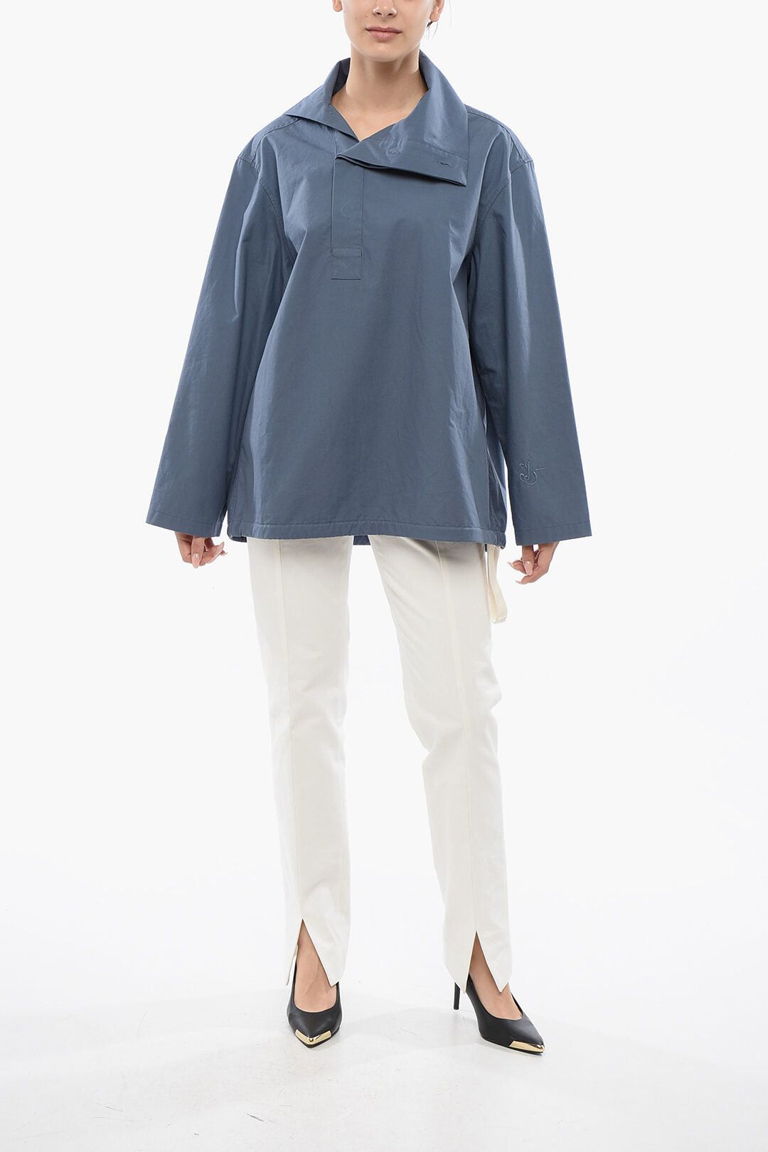 Jil Sander Oversized Shirt with Button-Down Collar Size S / US 4 / IT 40 - 4 Thumbnail