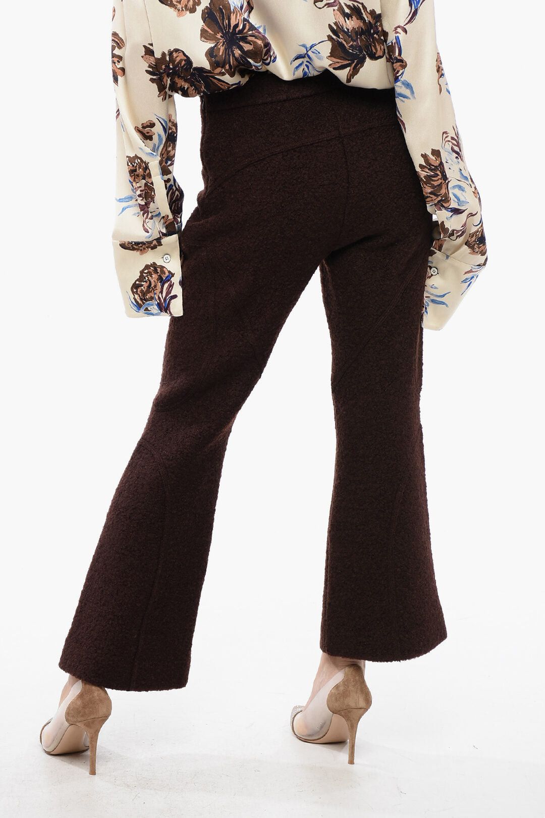 Jil Sander Bouclé Wool Cropped Trousers Size 26" / US 2 / IT 38 - 3 Thumbnail