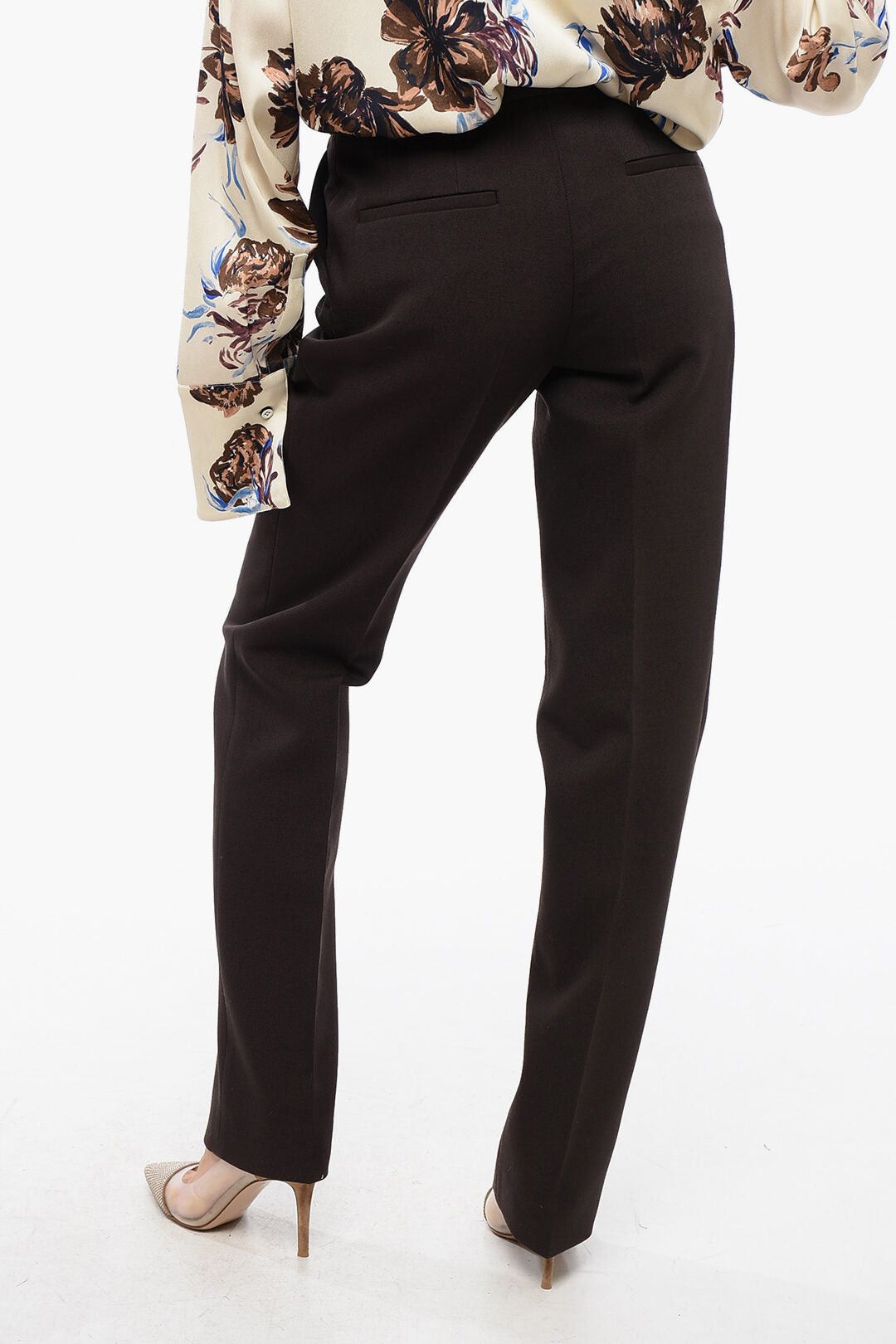 Jil Sander Wool-Blend Straight-Leg Trousers Size 27" / US 4 / IT 40 - 2 Thumbnail
