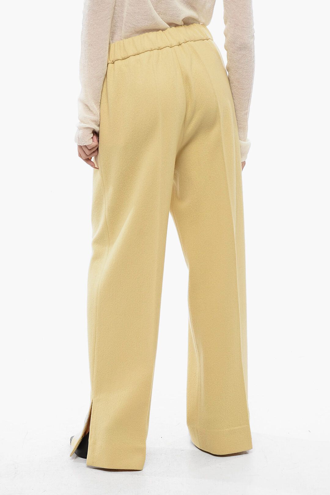 Jil Sander Cropped Wide-Leg Trousers with Slits at Hem Size 32" / US 10 / IT 46 - 4 Thumbnail