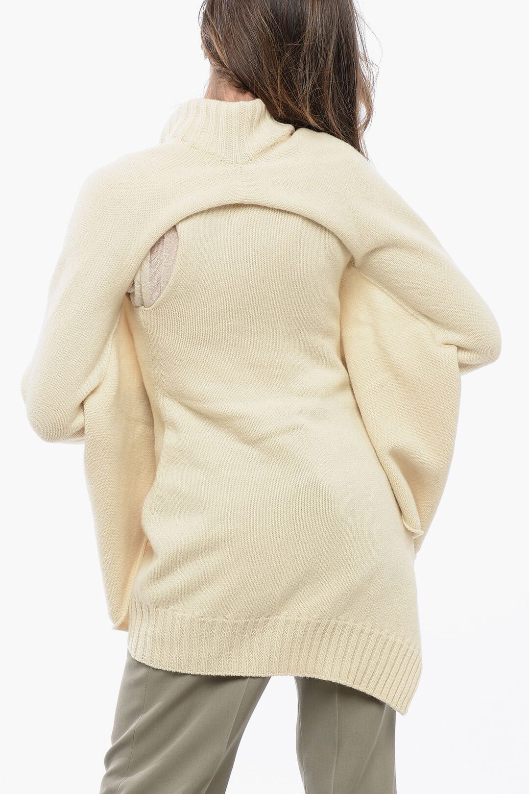 Jil Sander Wool Sleeveless Top with Detachable Shoulder Cover Size M / US 6-8 / IT 42-44 - 3 Thumbnail