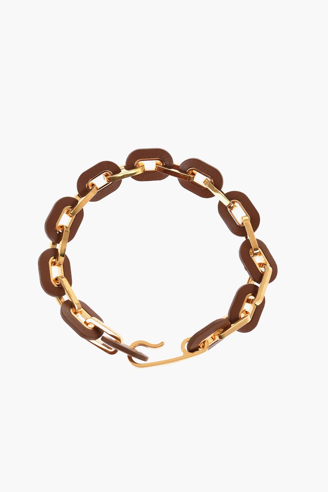 Jil Sander Leather and Brass Chain Bracelet PRECIOUS WILDNESS Size ONE SIZE - 2 Thumbnail