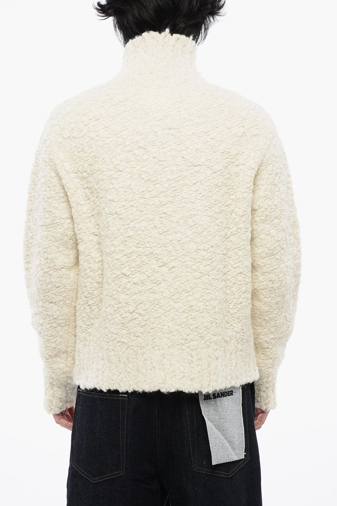 Jil Sander Bouclé Wool Cardigan with Zip Closure Size US M / EU 48-50 / 2 - 2 Thumbnail