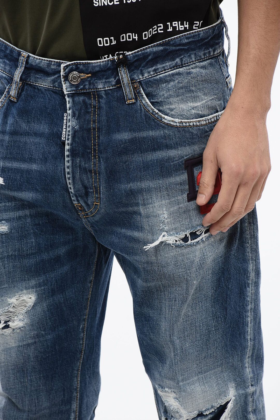 Dsquared2 Distressed Denim Jeans BRO Size US 34 / EU 50 - 3 Thumbnail
