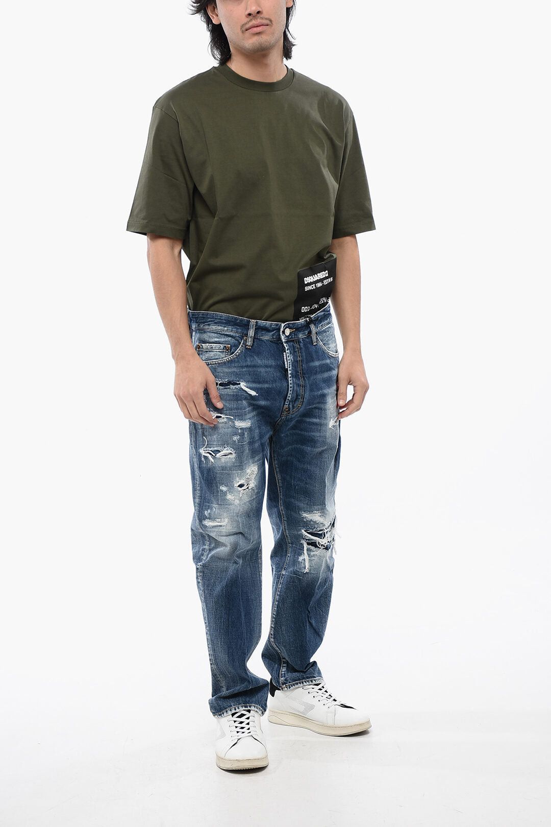 Dsquared2 Distressed Denim Jeans BRO Size US 34 / EU 50 - 4 Thumbnail