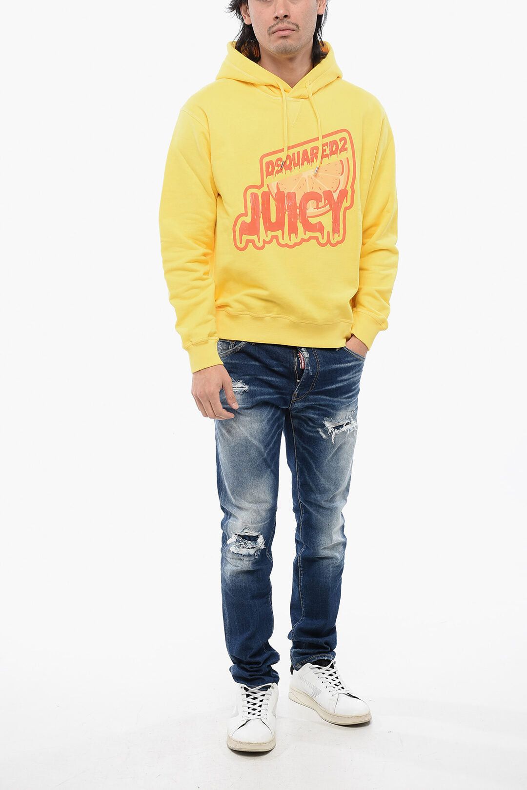 Dsquared2 Cool Fit Hoodie with Glossy Silicone Print Size US XXL / EU 58 / 5 - 4 Thumbnail