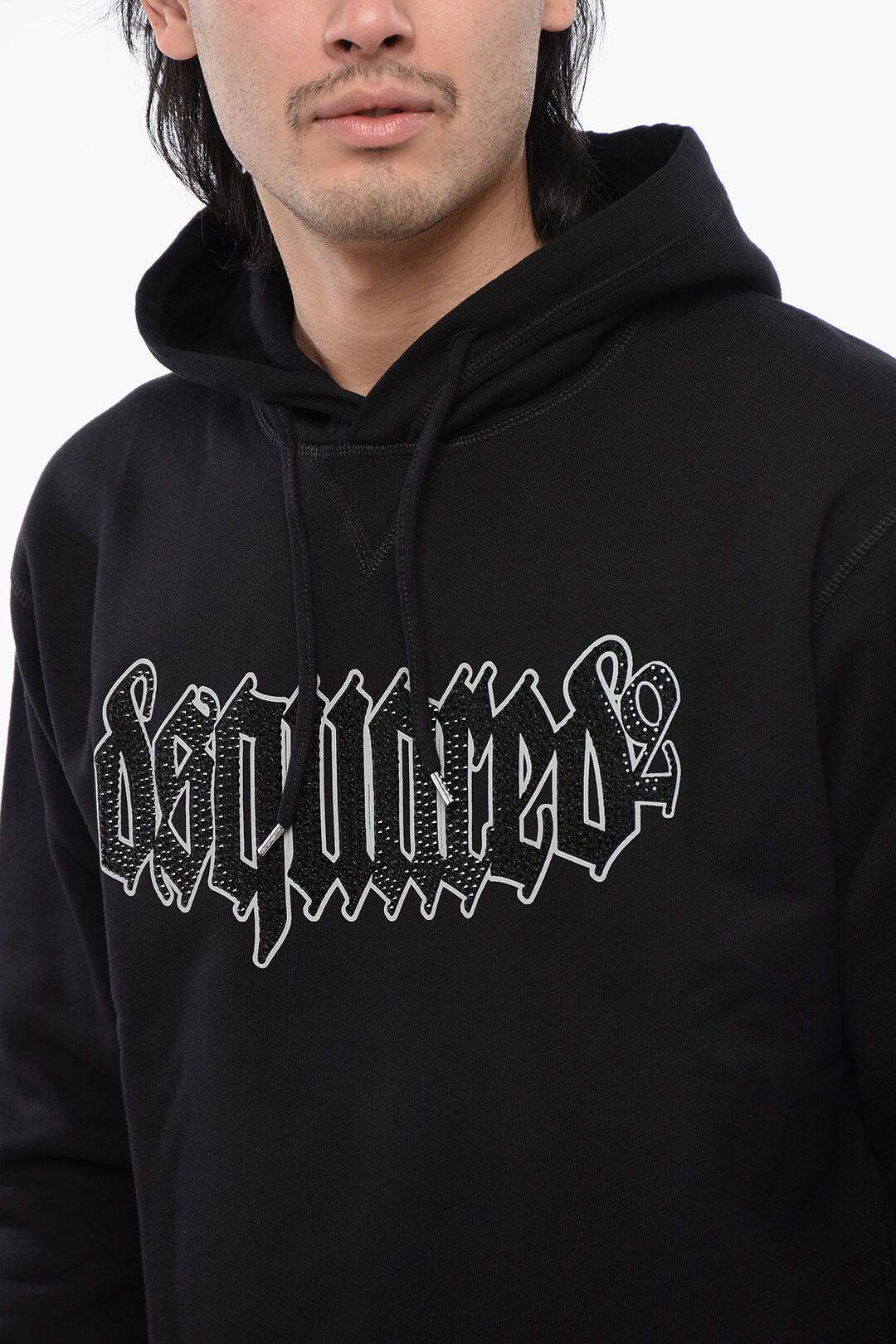 Dsquared2 Hoodie GOTHIC with Logo in Crystals Size US XL / EU 56 / 4 - 3 Thumbnail