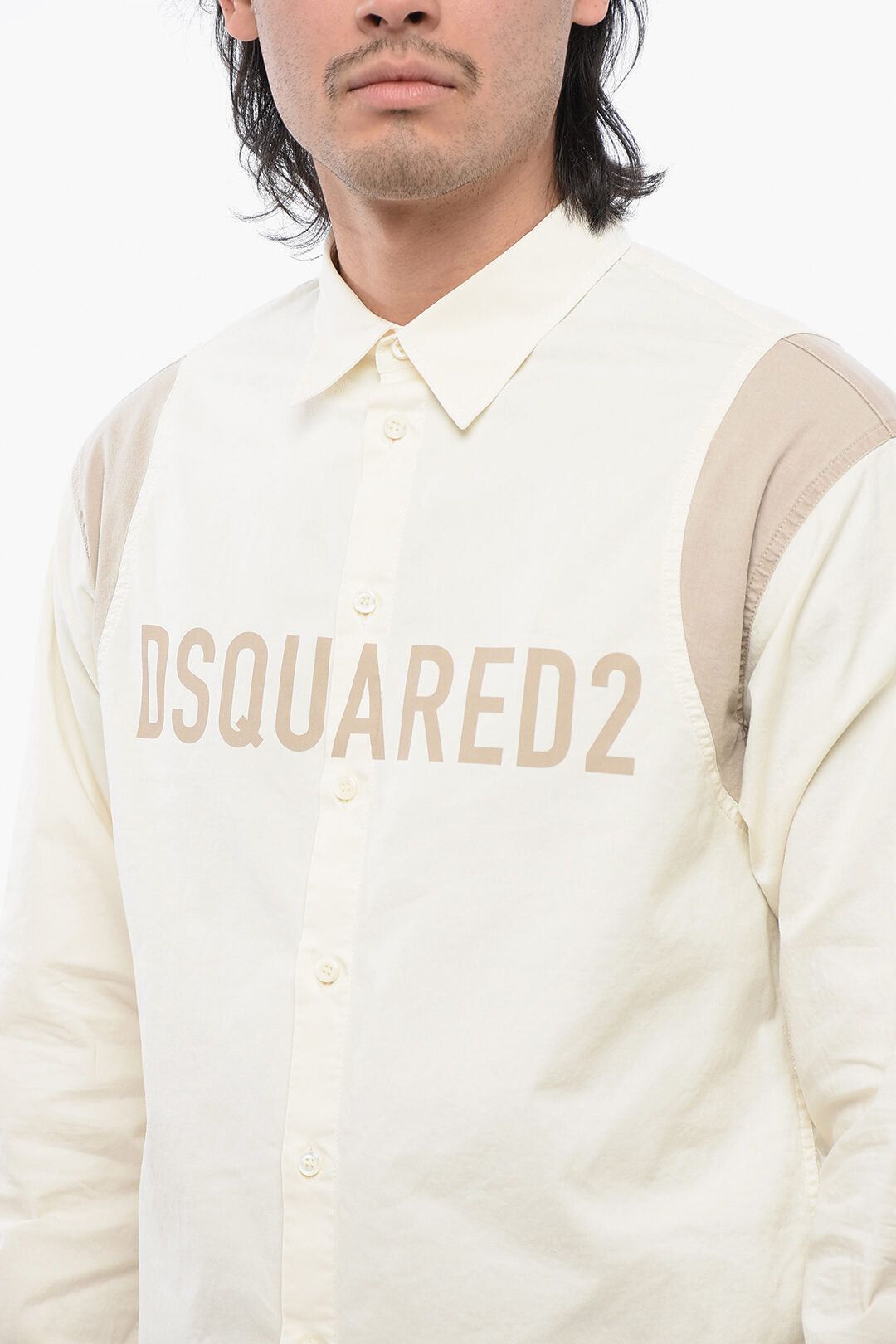 Dsquared2 Two-Tone Shirt VARSITY with Logo Print Size US M / EU 48-50 / 2 - 3 Thumbnail