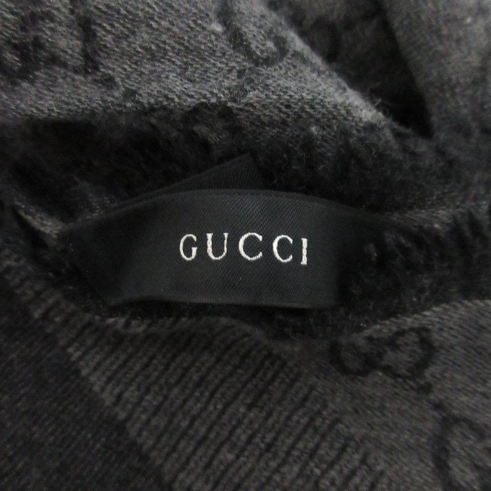 Gucci Gucci Gucci GG Pattern Wool Silk Large Scarf Textile Shawl DUTY FREE for USA Size ONE SIZE - 6 Thumbnail