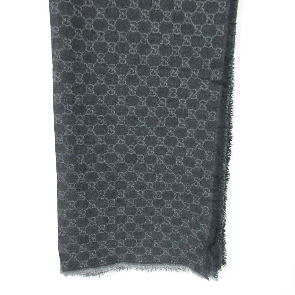 Gucci Gucci Gucci GG Pattern Wool Silk Large Scarf Textile Shawl DUTY FREE for USA Size ONE SIZE - 4 Thumbnail