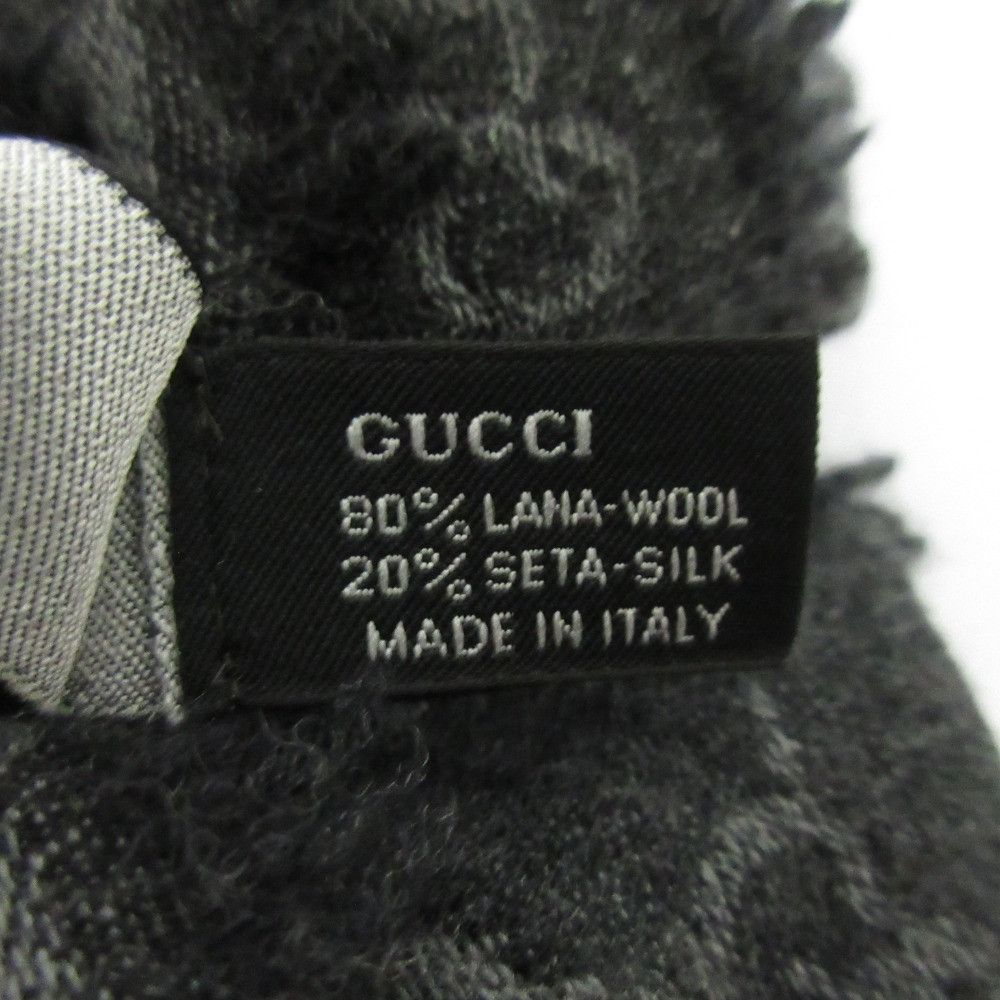 Gucci Gucci Gucci GG Pattern Wool Silk Large Scarf Textile Shawl DUTY FREE for USA Size ONE SIZE - 7 Thumbnail