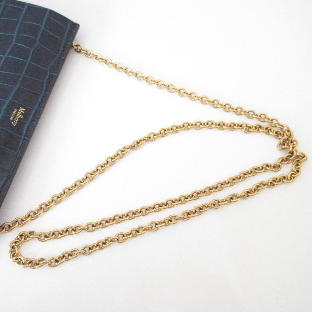Mulberry Mulberry Mulberry Amberley Shiny Small Croc Embossed 2way Shoulder Bag Leather Clutch Bag DUTY FREE for USA Size ONE SIZE - 6 Thumbnail