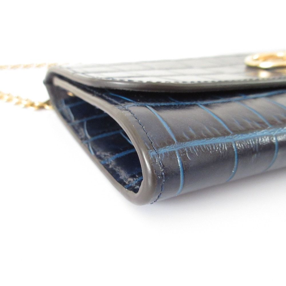 Mulberry Mulberry Mulberry Amberley Shiny Small Croc Embossed 2way Shoulder Bag Leather Clutch Bag DUTY FREE for USA Size ONE SIZE - 5 Thumbnail