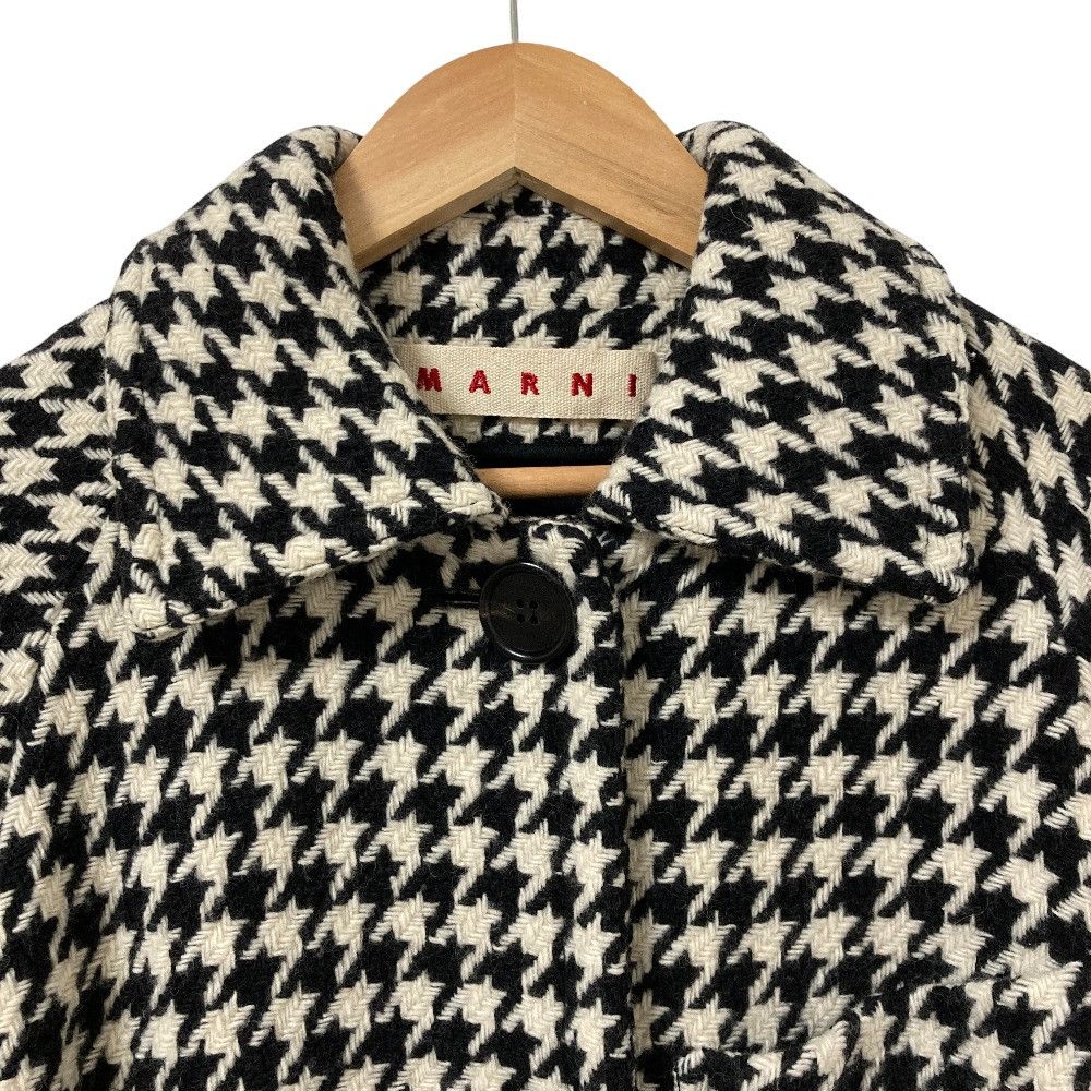 Marni Marni Marni Houndstooth Wool Coat Textile Outerwear DUTY FREE for USA Size ONE SIZE - 4 Thumbnail