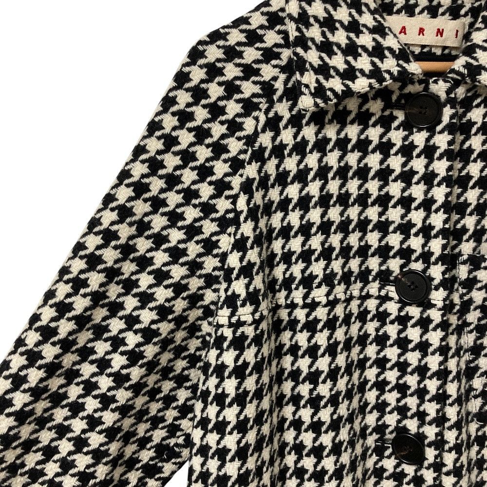 Marni Marni Marni Houndstooth Wool Coat Textile Outerwear DUTY FREE for USA Size ONE SIZE - 5 Thumbnail