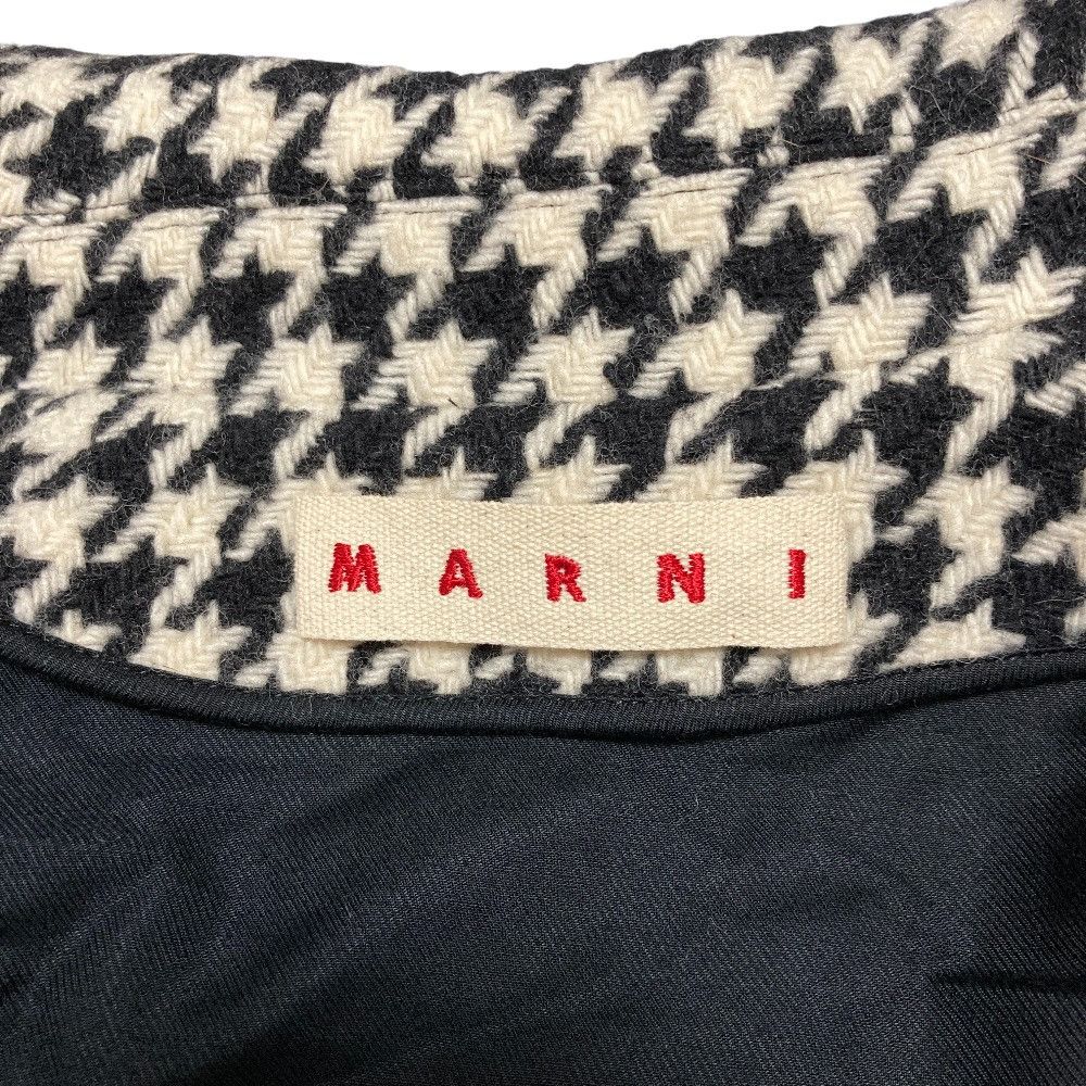 Marni Marni Marni Houndstooth Wool Coat Textile Outerwear DUTY FREE for USA Size ONE SIZE - 7 Thumbnail