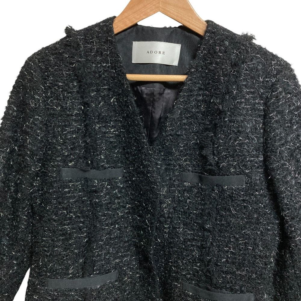 Other Other ADORE Fancy Tweed Collarless Jacket Textile Outerwear 531-5150001 DUTY FREE for USA Size ONE SIZE - 4 Thumbnail