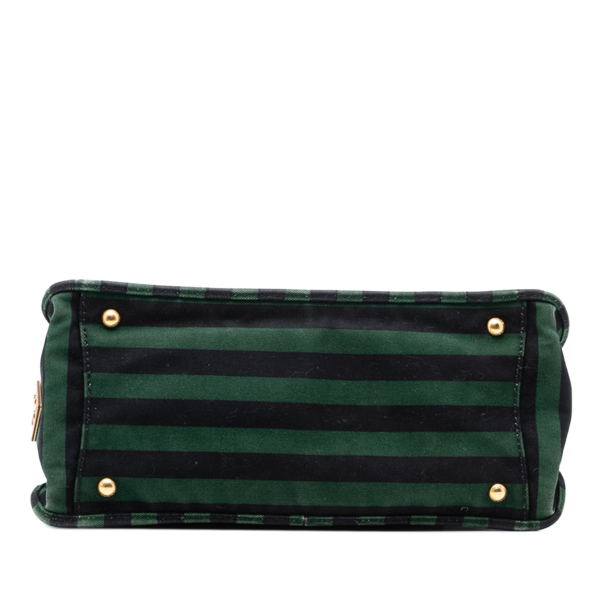 Prada Canvas Canapa Righe Striped Satchel Size ONE SIZE - 3 Thumbnail