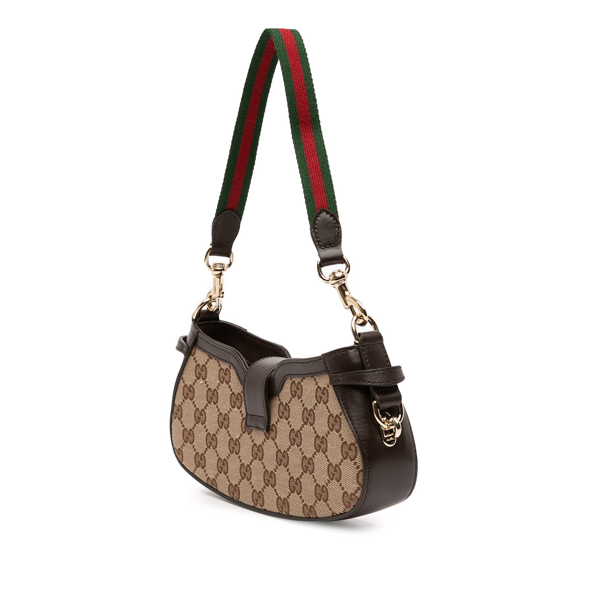 Gucci Mini GG Supreme Moon Side Web Shoulder Bag Size ONE SIZE - 2 Thumbnail