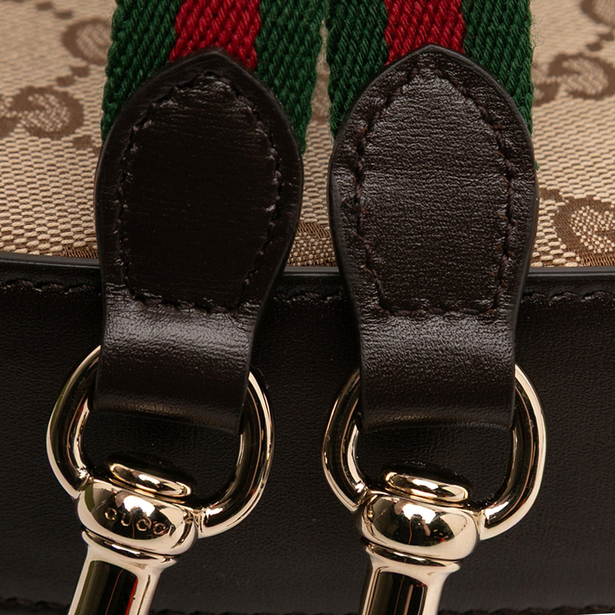 Gucci Mini GG Supreme Moon Side Web Shoulder Bag Size ONE SIZE - 8 Thumbnail