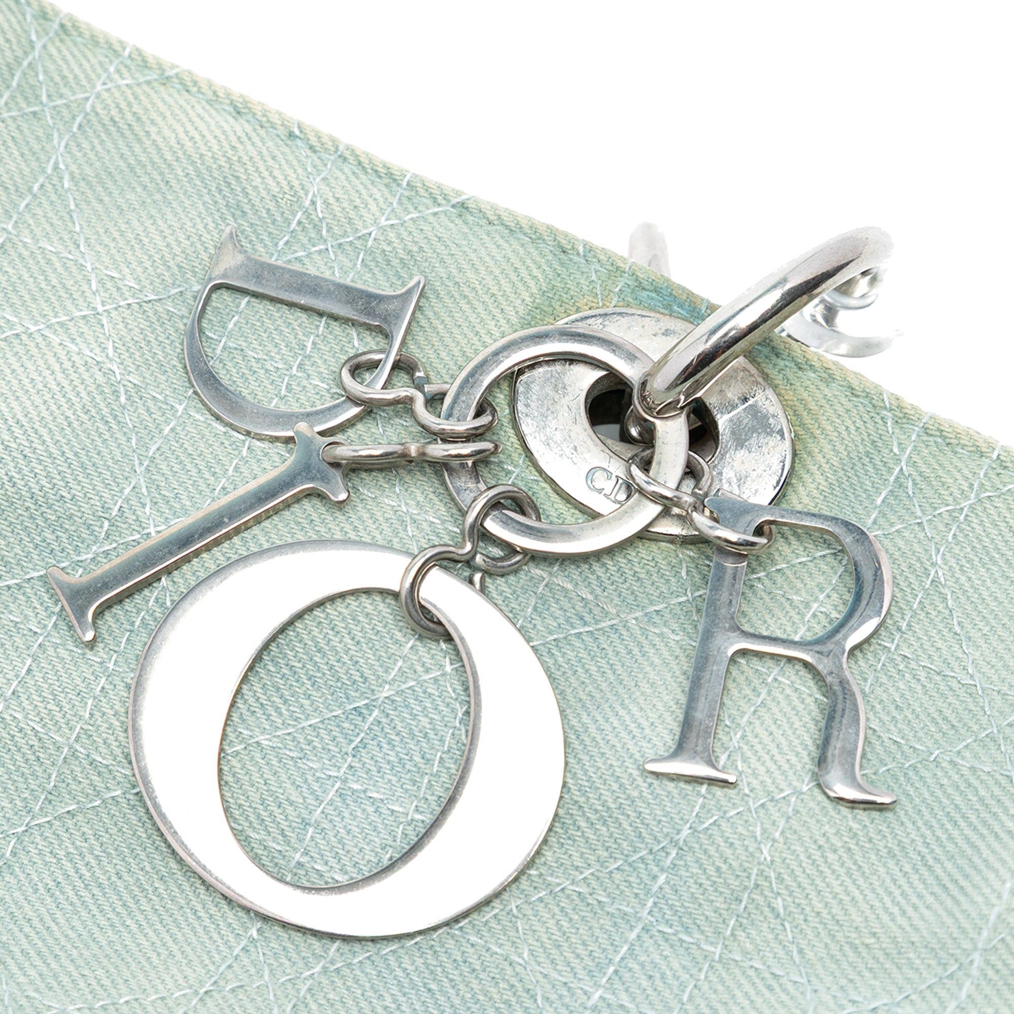 Dior Large Denim Cannage Acrylic Handles Lady Dior Size ONE SIZE - 5 Thumbnail
