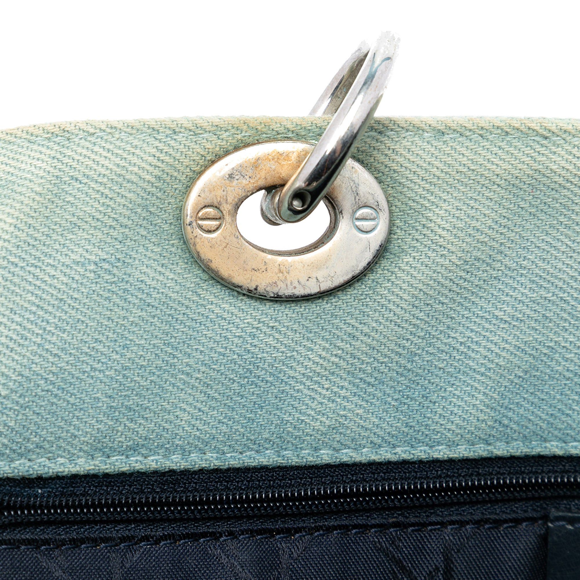 Dior Large Denim Cannage Acrylic Handles Lady Dior Size ONE SIZE - 8 Thumbnail