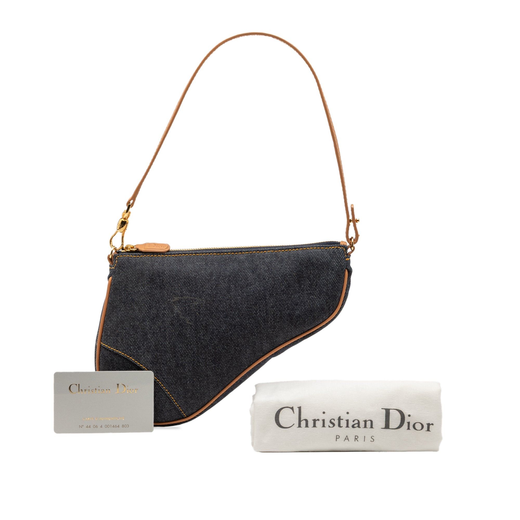 Dior Mini Denim Saddle Pochette Size ONE SIZE - 8 Thumbnail
