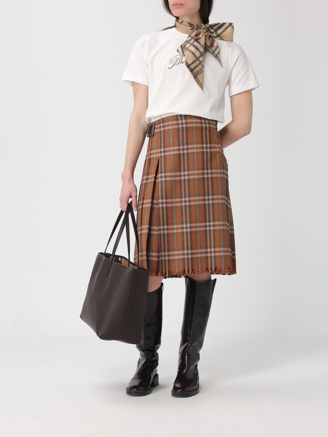 Burberry Burberry T-Shirt Woman White Size L / US 10 / IT 46 - 2 Thumbnail