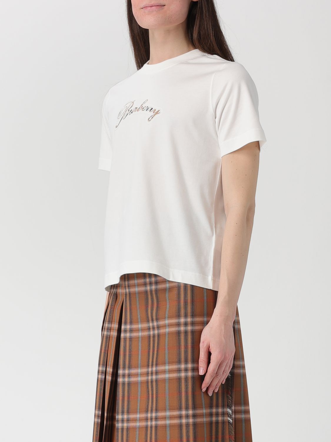 Burberry Burberry T-Shirt Woman White Size XS / US 0-2 / IT 36-38 - 4 Thumbnail