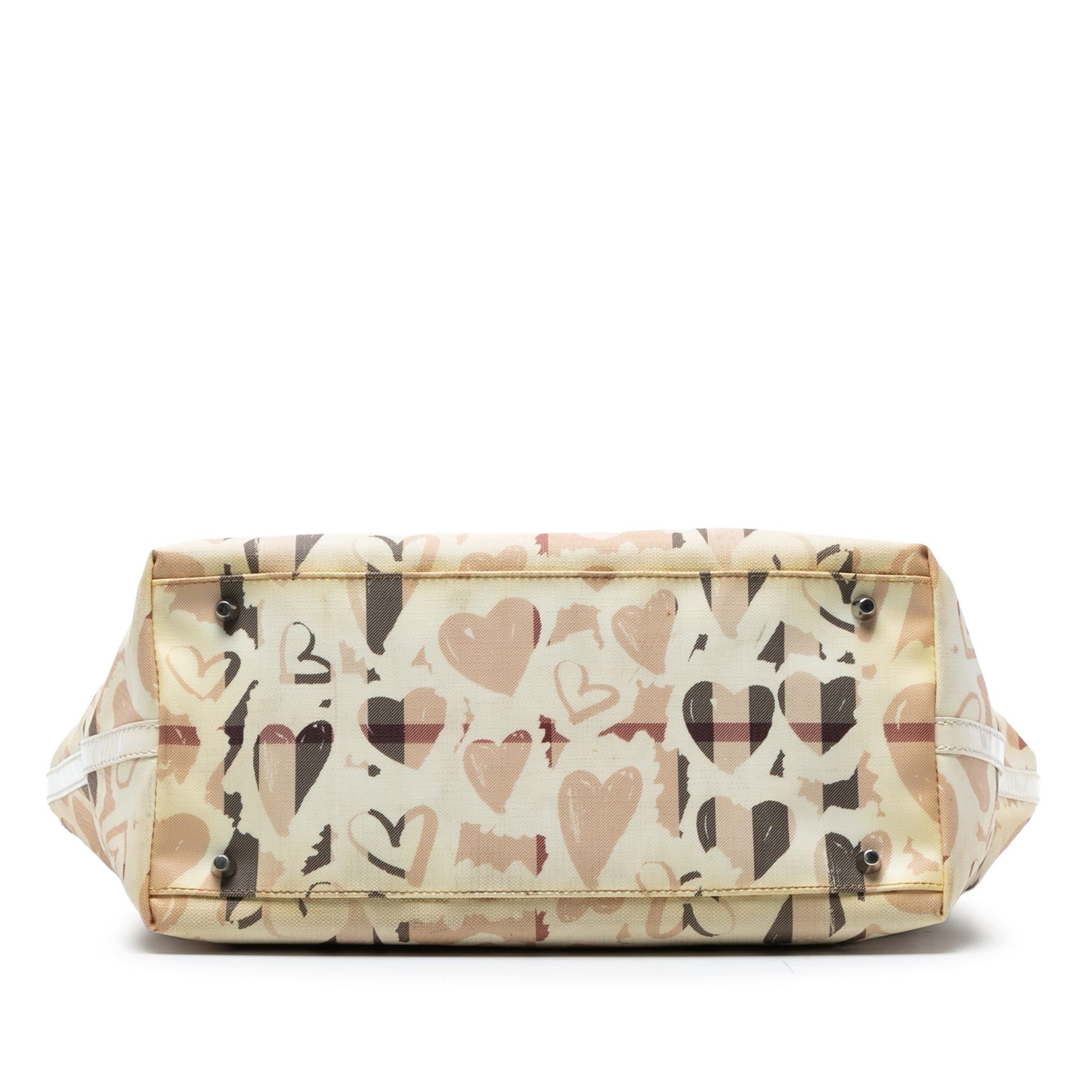 Burberry House Check Coated Canvas Hearts Gracie Tote Size ONE SIZE - 3 Thumbnail