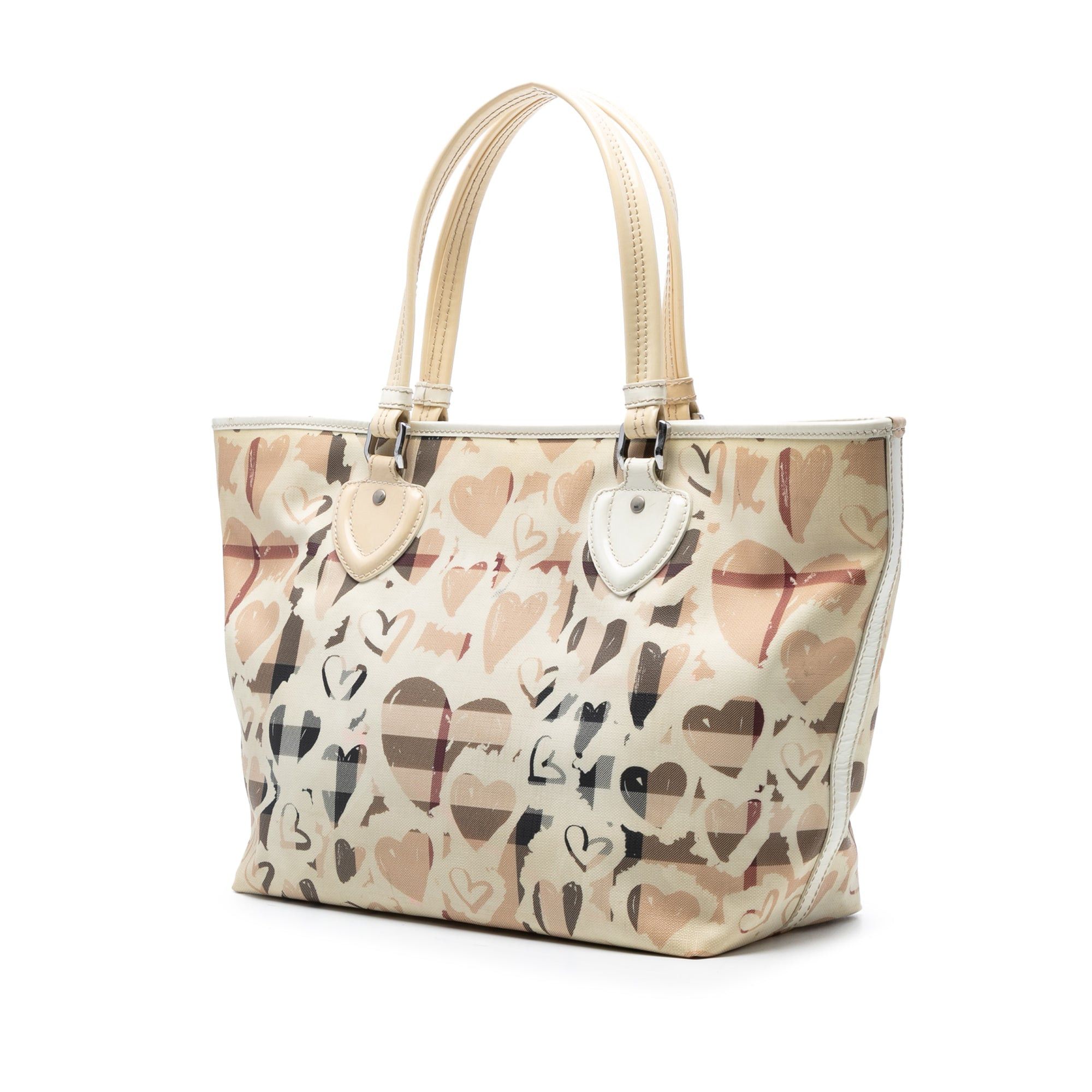 Burberry House Check Coated Canvas Hearts Gracie Tote Size ONE SIZE - 2 Thumbnail