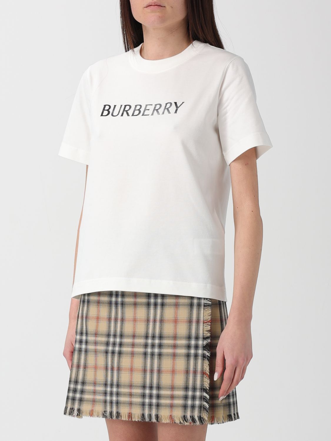 Burberry Burberry T-Shirt Woman White Size XL / US 12-14 / IT 48-50 - 4 Thumbnail